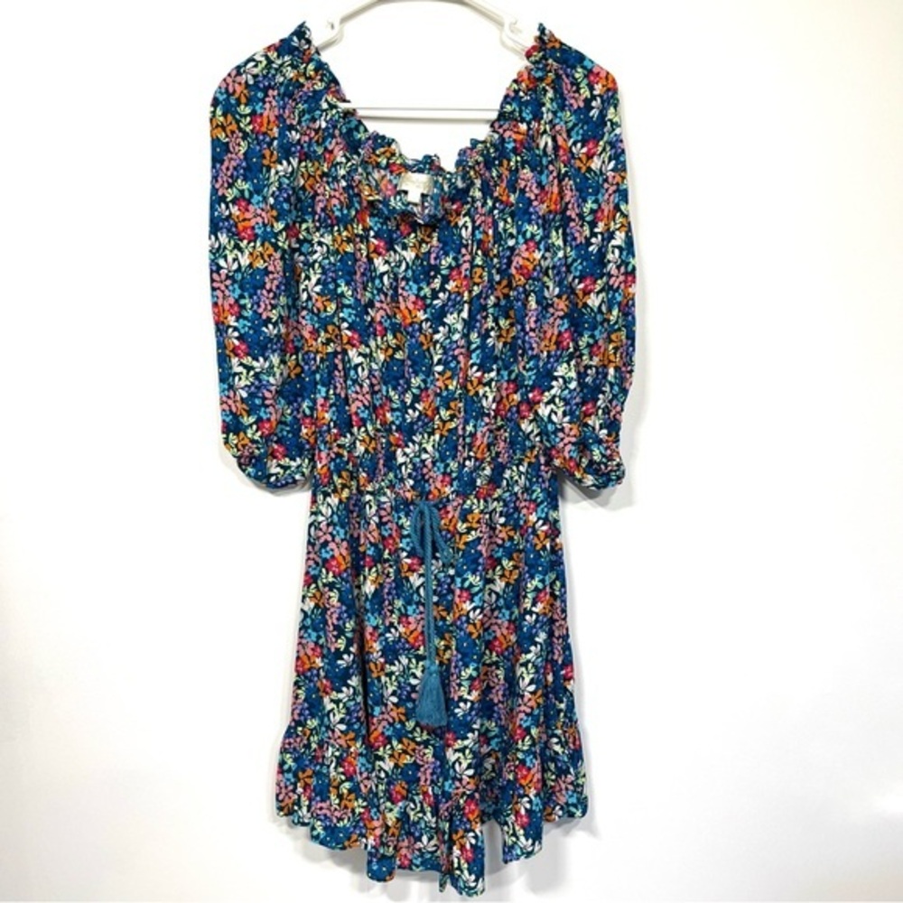 Shoshanna swimwear coverup dress, floral, drawstring waist, beach, resor…